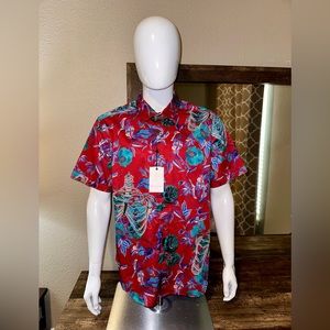 NWT Men’s Robert Graham Short Sleeve Button Down Shirt